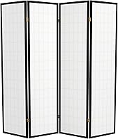 Vista 105 de Red Lantern Panel de ventana Shoji de 6 pies de alto, divisor de habitación de 3 paneles de palisandro