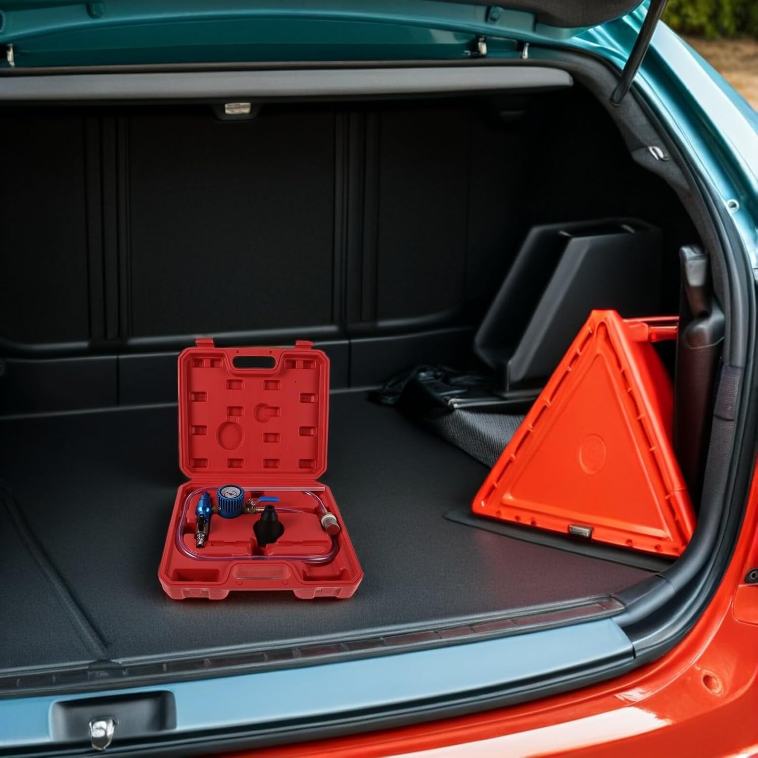 No-Spill Car Coolant Refill Tool Kit with Vacuum Radiator Filling Accessory for Automotive Cooling System Maintenance