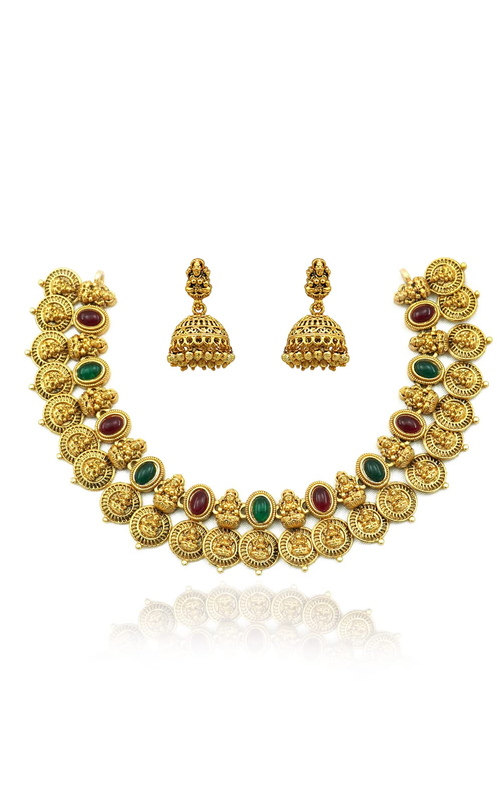 DC Matte finish Temple necklace with earrings (RG) (B0BRQ9TCQ3) Amazon Price History, Amazon Price Tracker