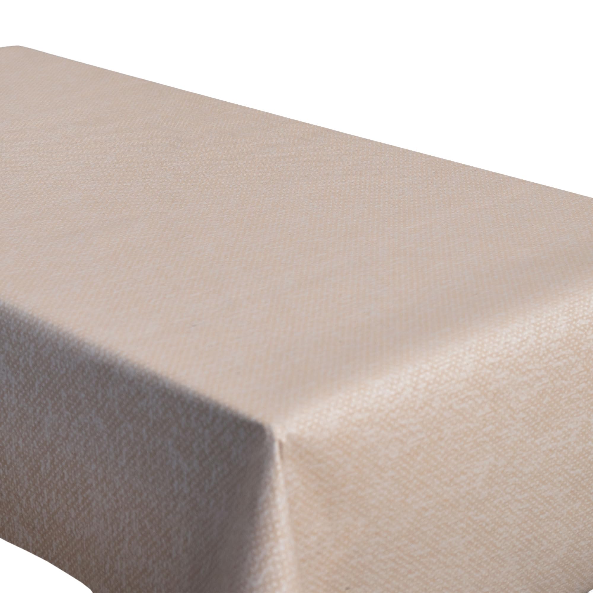 Cofan Mantel resinado Antimanchas | Diseño Moderno | Color: Beige y Blanco | Materiales: algodón y poliéster | Cinco Medidas Disponibles (1, 1,40 x 3 m)