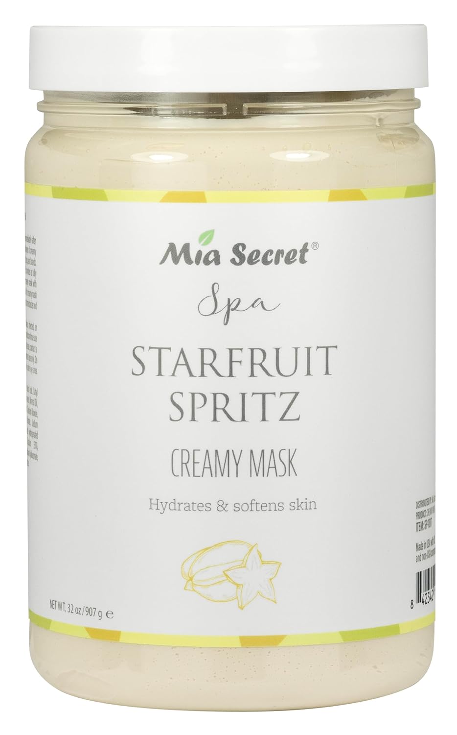 Mia Secret Creamy Mask Starfruit Spritz spa exfoliant relaxtion skincare MADE IN USA (32 oz.)