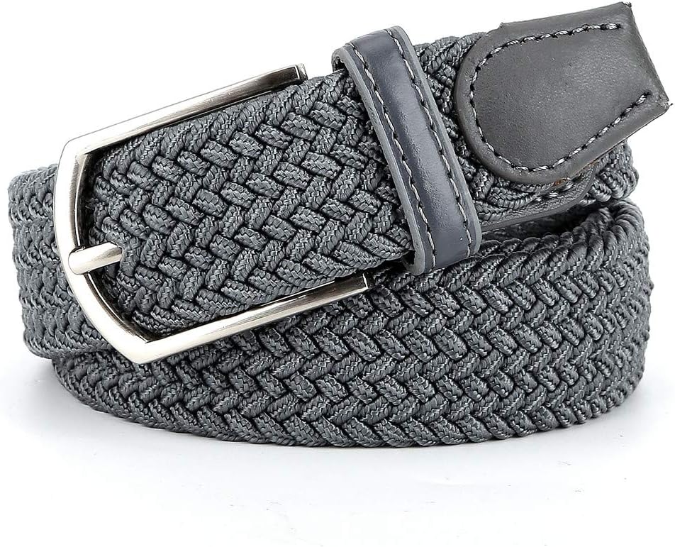 Braided Canvas Woven Elastic Stretch Belts for Men/Women/Junior with Multicolored - Image 3