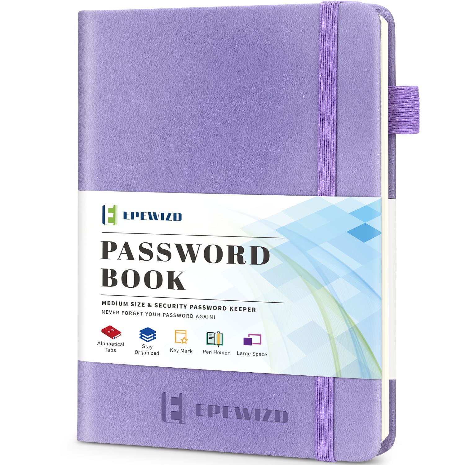 EPEWIZD Password Book with Alphabetical Tabs Hardcover Medium Size Password  Book for Website Username Internet login Computer Address Password  Organizer Keeper Logbook-Purple : Amazon.sg: Office Products