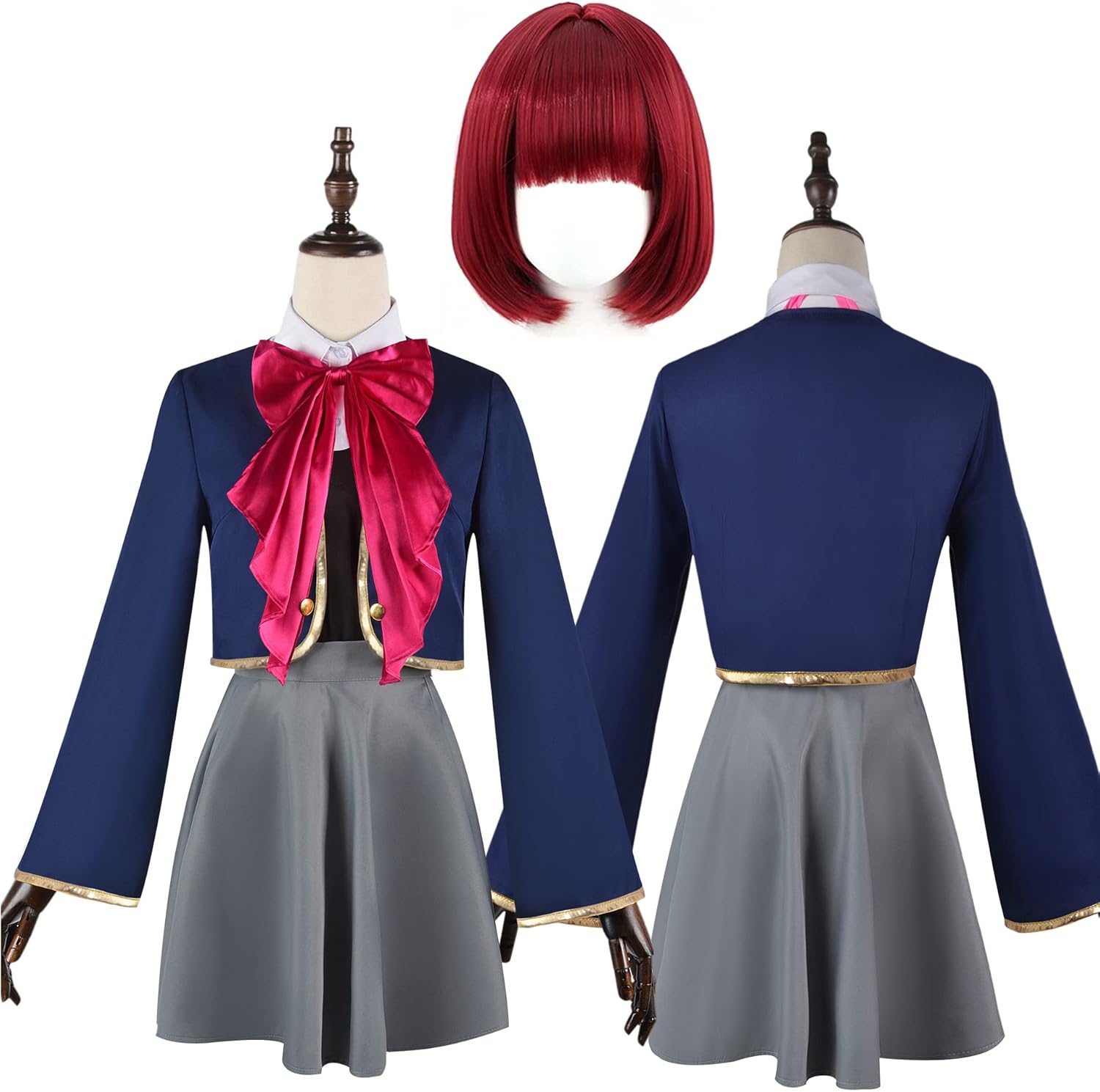 【COSPURE】推しの子 子供服 星野アイ アクア ルビー 有馬かな キッズ 子供用 コスプレ衣装 髪飾り 靴下 帽子付き 子供