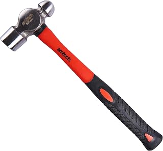 Engineers Hammer (Ball Pein Hammer) Rubber Grip for Metalworking, Riveting and Workshop Tasks (32oz (1kg))