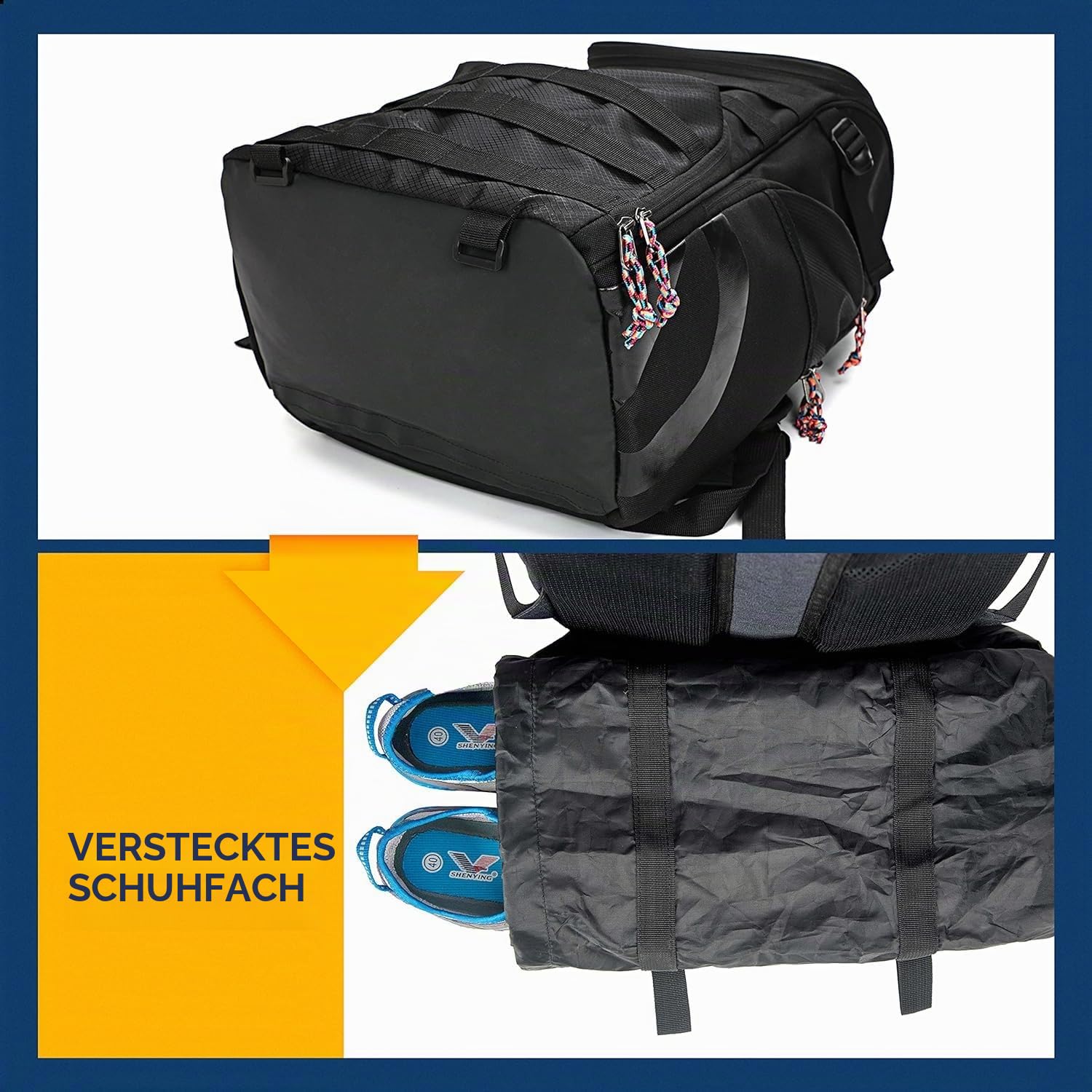 Großer Basketball-Rucksack für Männer, Frauen & Kinder - 35L Fassungsvermögen mit Ballfach & Schuhbeutel - Geeignet für Fußball, Volleyball, Football & Mehr