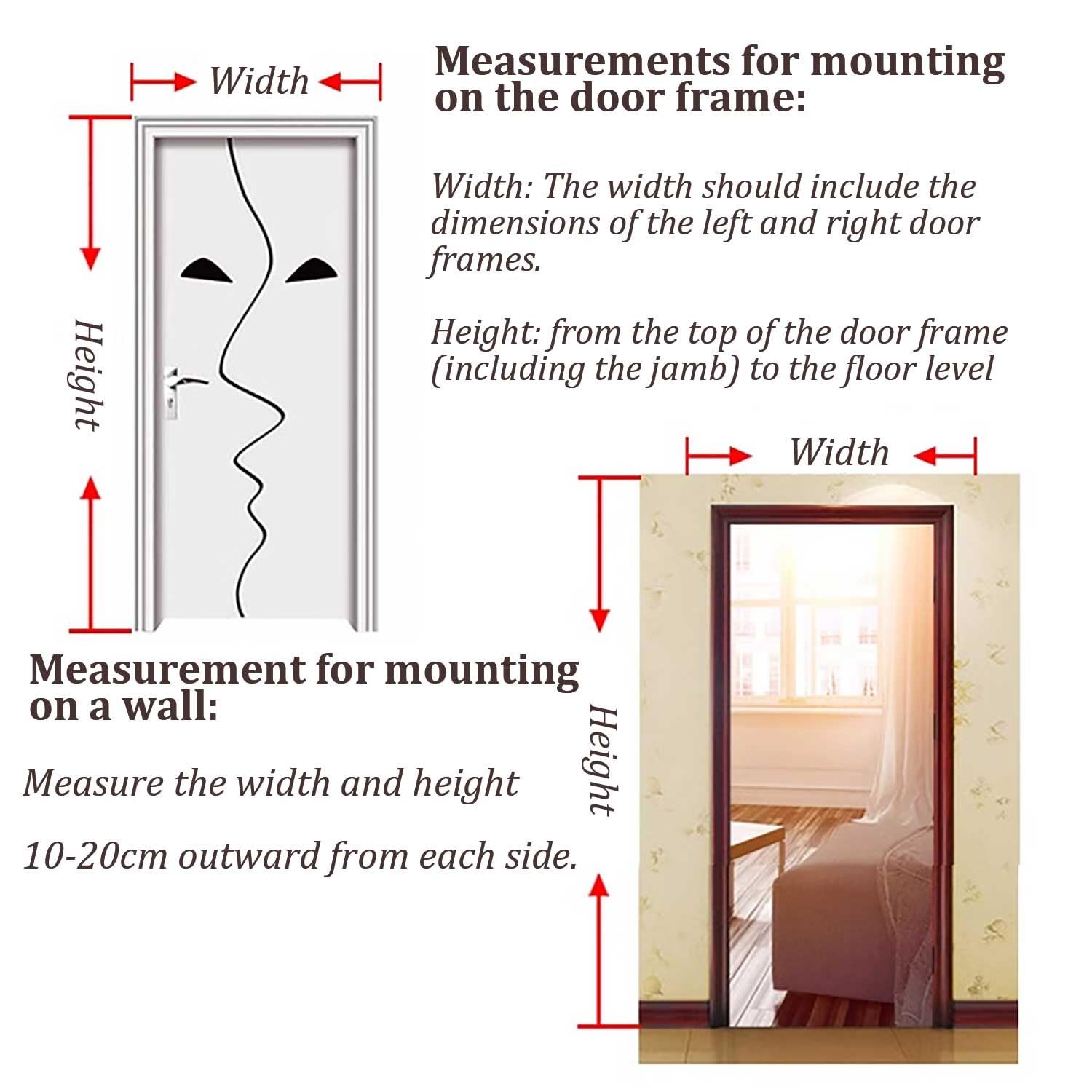 Blickdicht Verdunklungsvorhänge Mit transparentem Fenster Thermo Türvorhang Vorhänge Schlafzimmer Thermo Türvorhang Kälteschutz Türvorhänge zum Schutz der Privatsphäre(Black,100x200cm(39x79in))