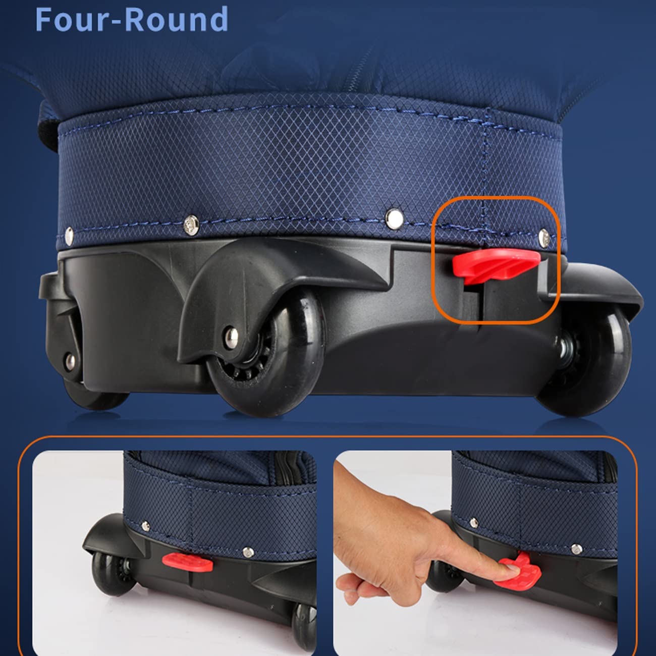 Bolsa de Golf portátil con 4 Ruedas y Freno, Bolsa de Nailon Impermeable para Carrito de Golf, Organizador de Palos de Golf de Viaje, Bolsas de Golf de Viaje para Hombres y Mujeres Vision