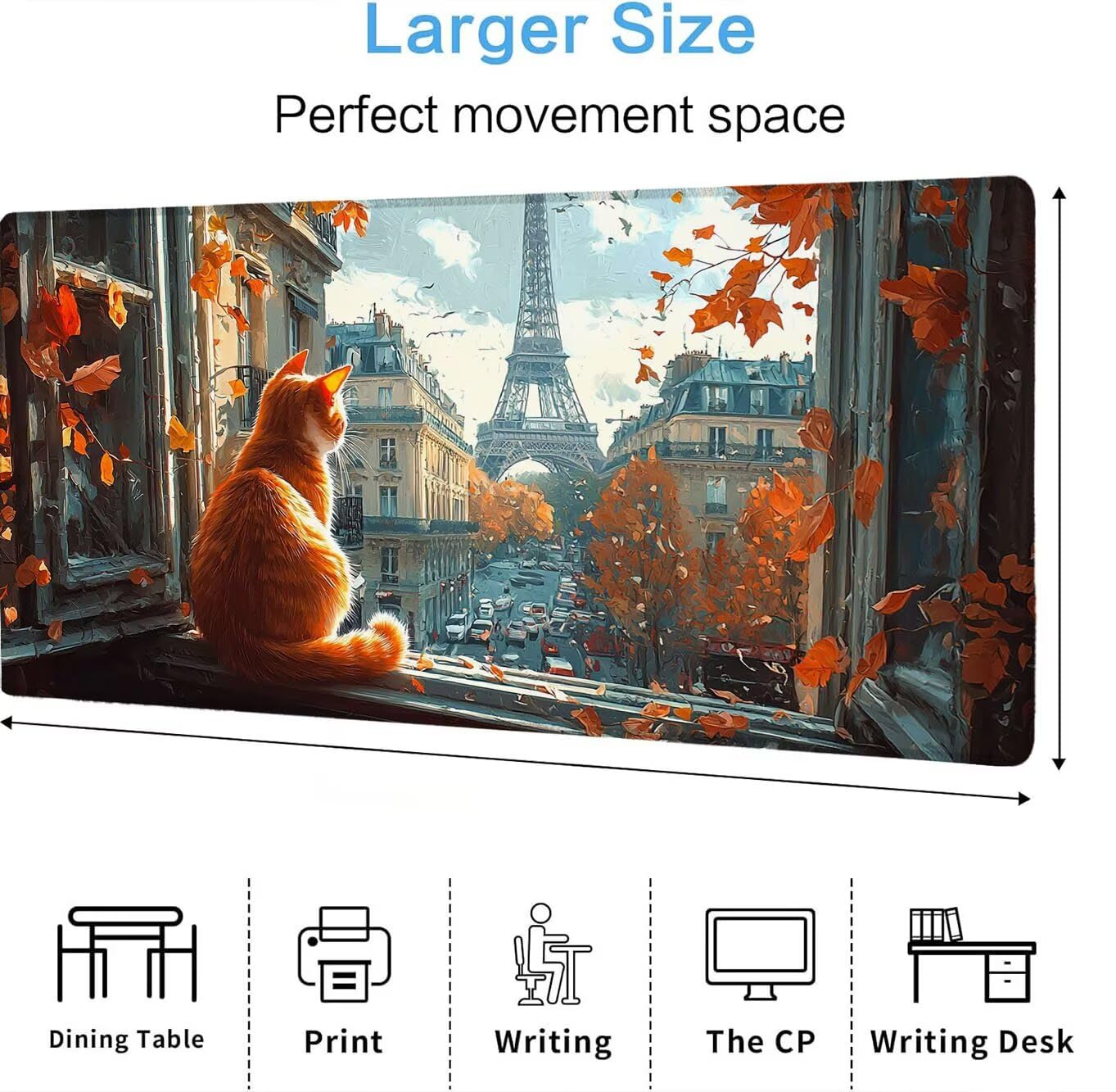 Gamingowa podkładka pod mysz, XXL, 1200 x 600 mm, podkładka pod mysz, duży rozmiar, podkładka na biurko, antypoślizgowy spód z naturalnego kauczuku, wodoszczelna/odporna na zabrudzenia, prezent na