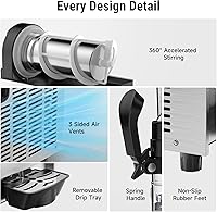 Vista 5 de Máquina comercial de granizado de 15L con luz LED, 15L × 1 Tanques Máquina comercial de bebidas congeladas, Máquina de granizado de margarita