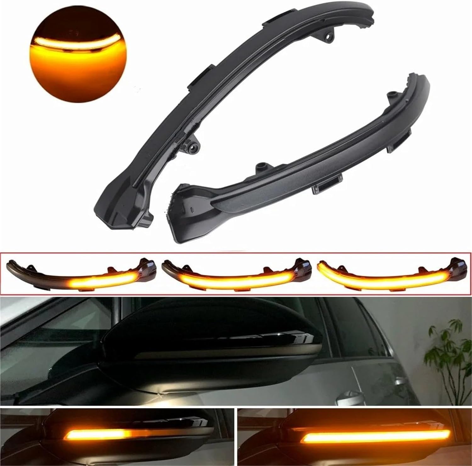 ミラーターンシグナルライト サイドミラー点滅 LEDダイナミックターンシグナル 7 MK7 7.5用 GTI用 R用 スポーツバン用