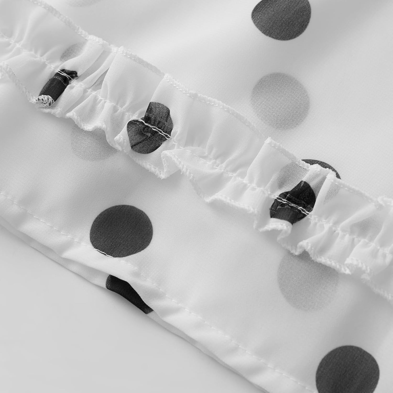 SOLILOQUY Women Y2K Polka Dot Midi Skirt Low Rise Ruffle Hem Wrap Long Skirt Elegant Mesh Aesthetic Pencil Skirts Streetwear - Image 6