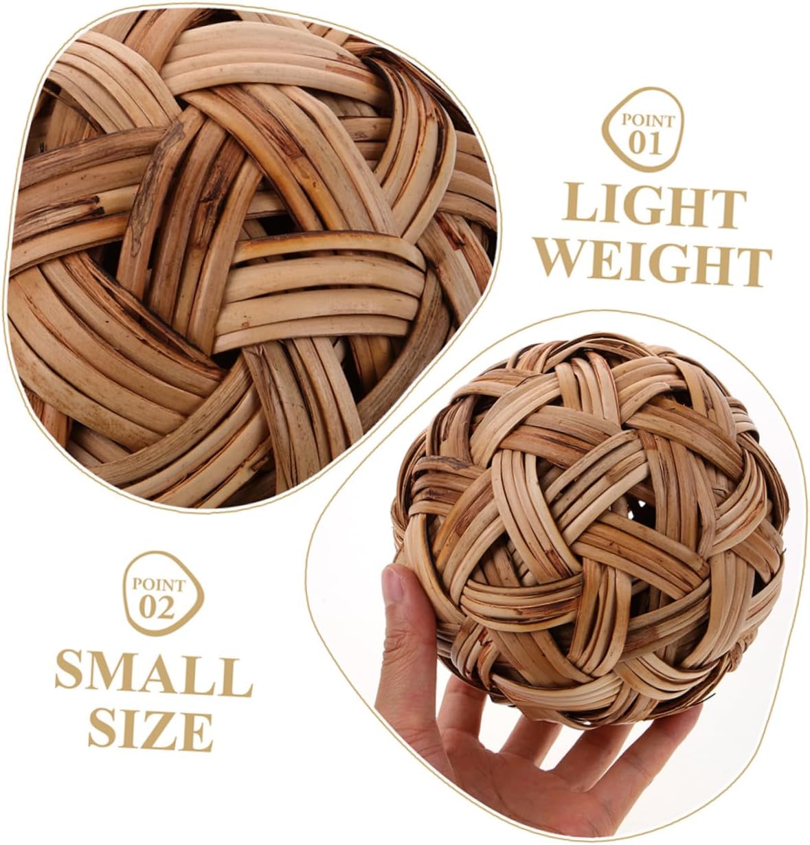Cabilock Woven Decorative Ball Unique Rustic Ball Ornament for Home Office Decor Vintage Chinese Soccer Inspired Design Lightweight Versatile Decorative