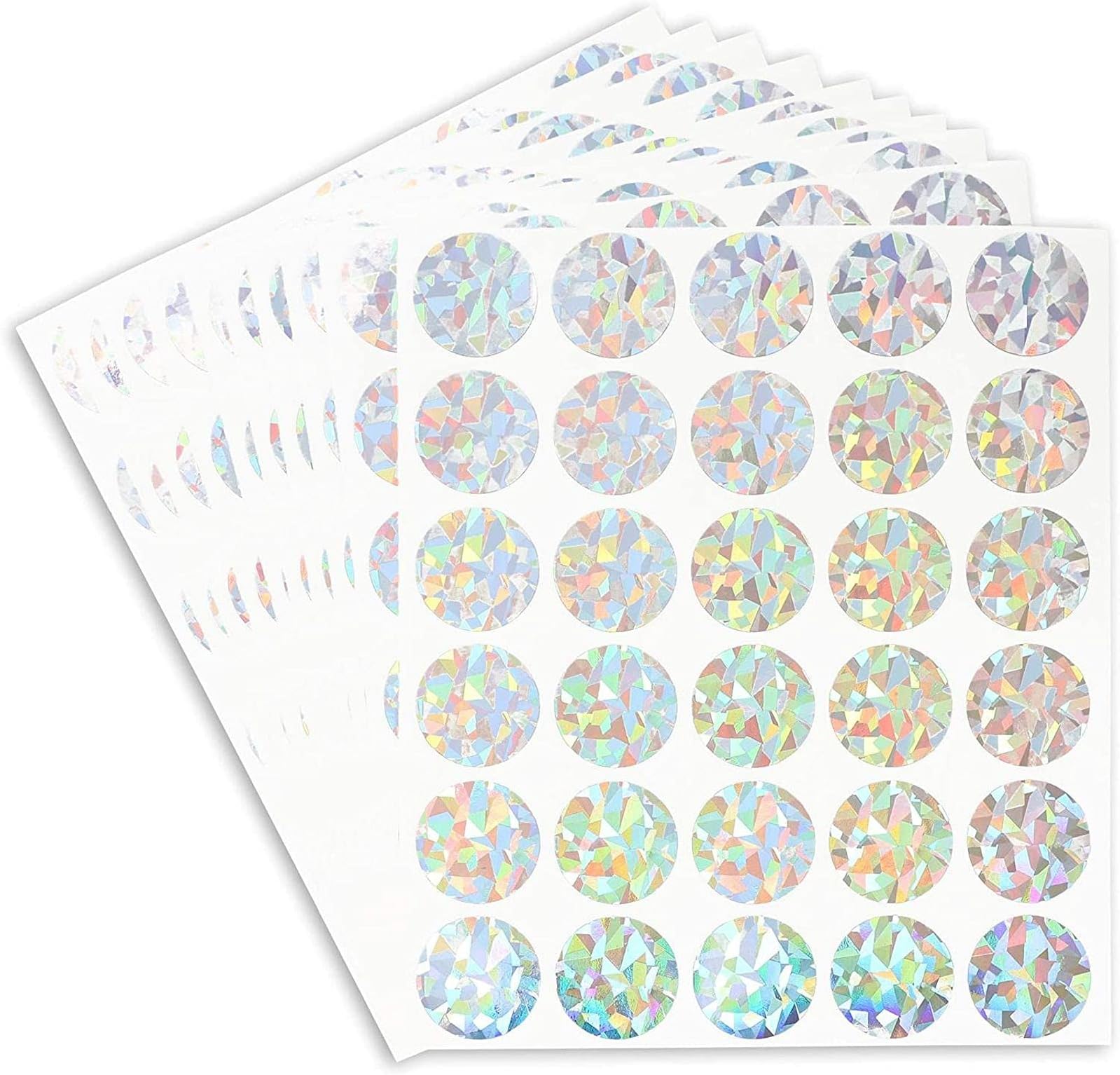 Bright CreationsHolographic Scratch Off Stickers (300 Pack,1 in.)