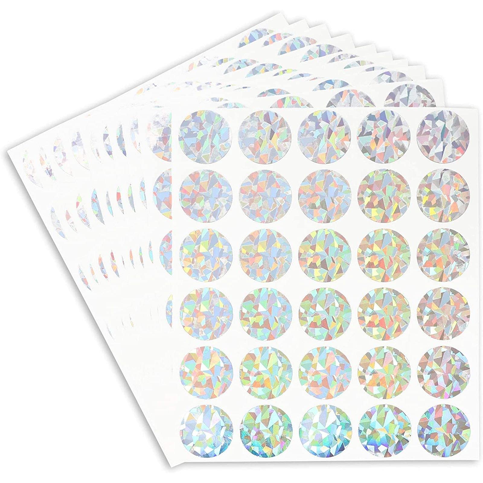 Bright CreationsHolographic Scratch Off Stickers (300 Pack,1 in.)