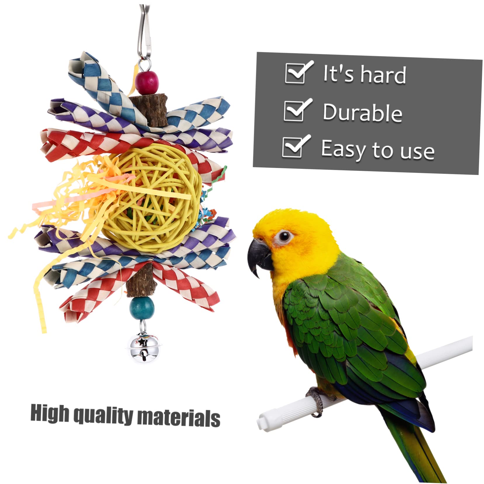 FRCOLOR 2pezzi Giocattolo Per Pappagalli Rattan Gioco Da Masticare Per Uccelli Accessorio Creativo Per Nibblare e Divertirsi Per Pappagalli Di Piccole e Medie