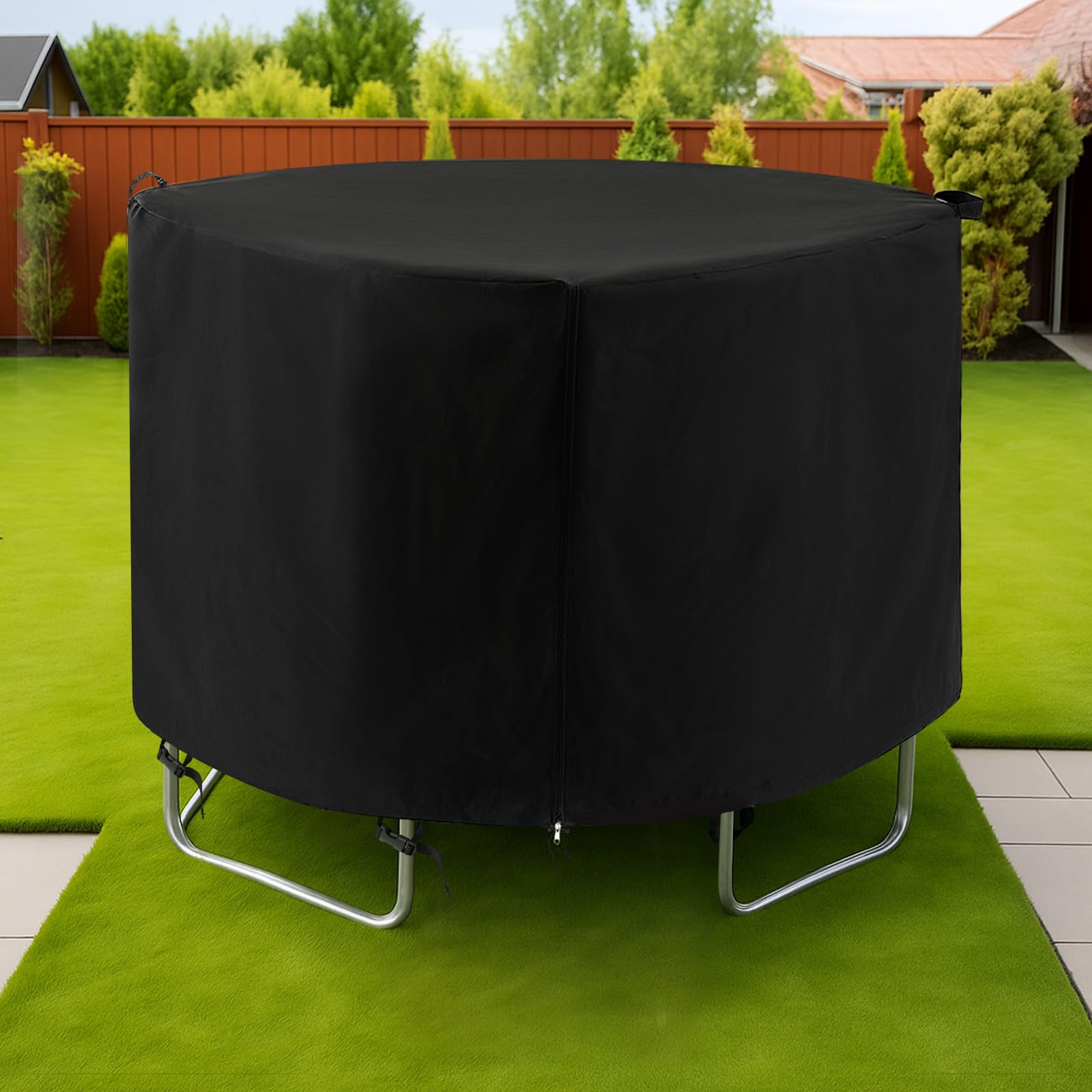 Newwiee Trampoline Cover for 55" or 60 " Trampolines, 600d Heavy-duty Oxford Fabric, Waterproof, Windproof and UV Resistant, Outdoor Jumping Bed Cover with Handle