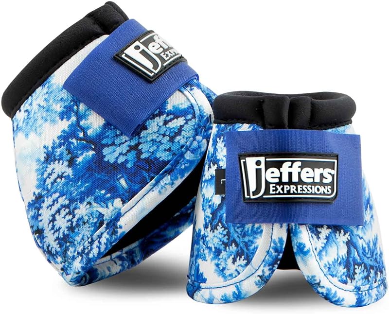 Botas de sino No Turn para cavalos Jeffers em nylon balístico, Medium, par