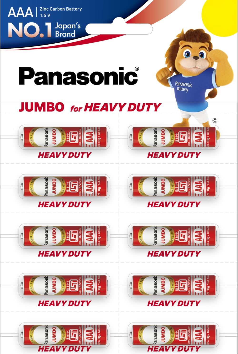 Panasonic Jumbo Zinc Carbon AAA Batteries Long Life Premium India's First 100% eco Friendly Battery,Pack of 10-image-14