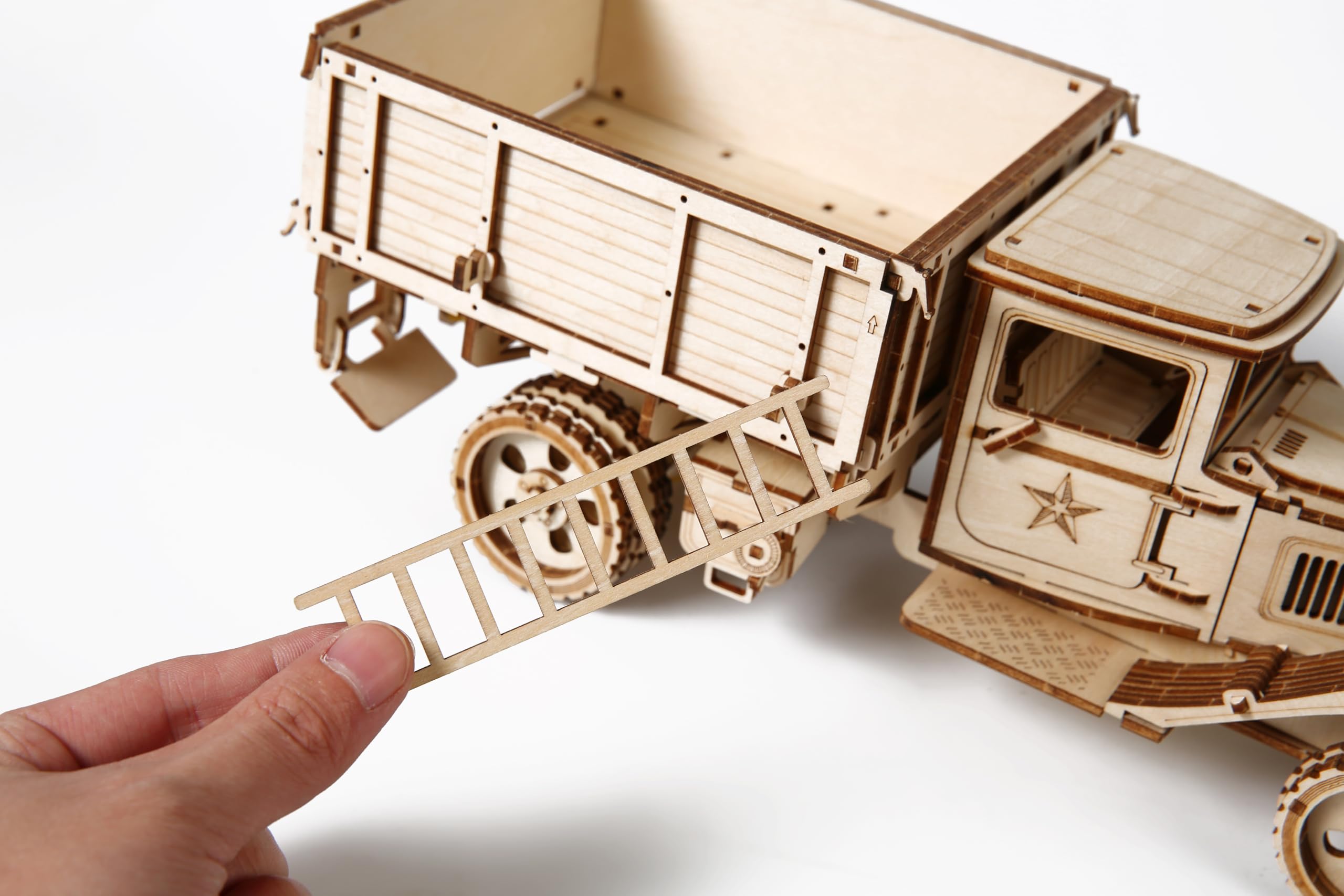 Zestaw drewnianych puzzli 3D dla dorosłych, zestaw do samodzielnego montażu drewnianego modelu ciężarówki 3D, zestaw do samodzielnego montażu zabytkowego samochodu, 264 elementy