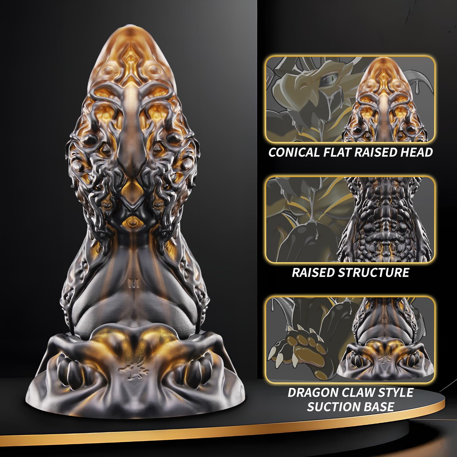 Nothosaur MAGARA 8.8 Inch Realistic Sex Toys Monster Dildo for G Spot Clitoral Anal Stimulation Body-Safe Material with Strong Suction Cups, Sex Adult Toys for Women Men and Couple - Blazed