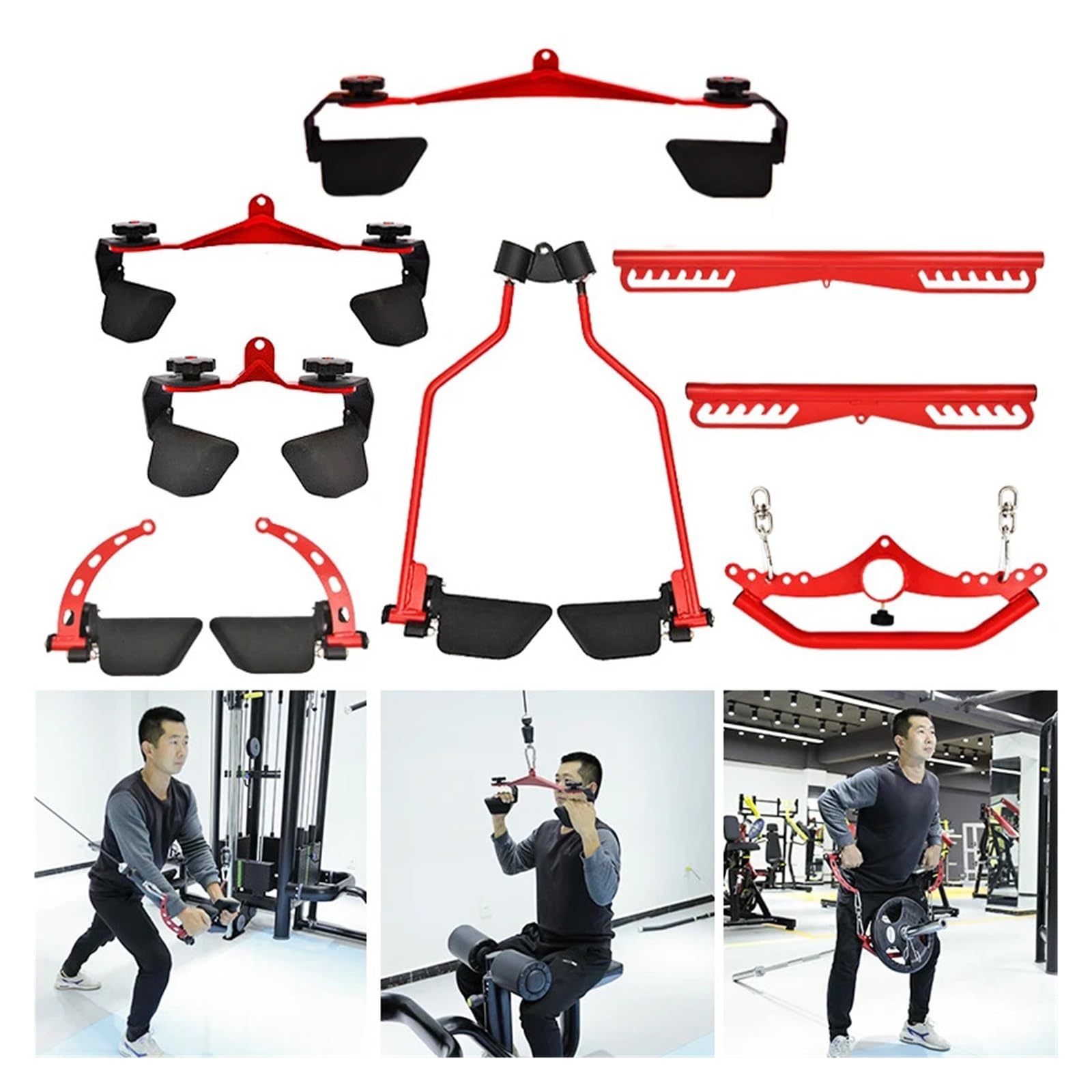 Barra LAT Machine Regolabile Fitness LAT Pull Down Bar Palestra Puleggia Cavo Macchina Accessori Home Bicipiti Tricipiti Indietro Blaster Canottaggio Allenamento Maniglia
