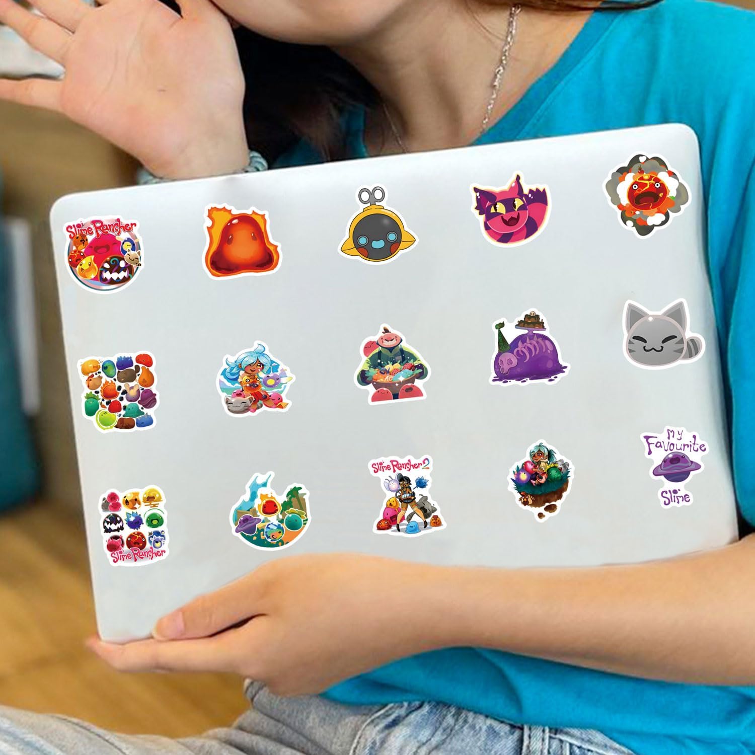 68Pcs Slime Rancher Stickers, Aesthetic Sticker Decals for Water Bottle,Skateboard,Laptop,Journal,Phone,Scrapbooking,Bumper