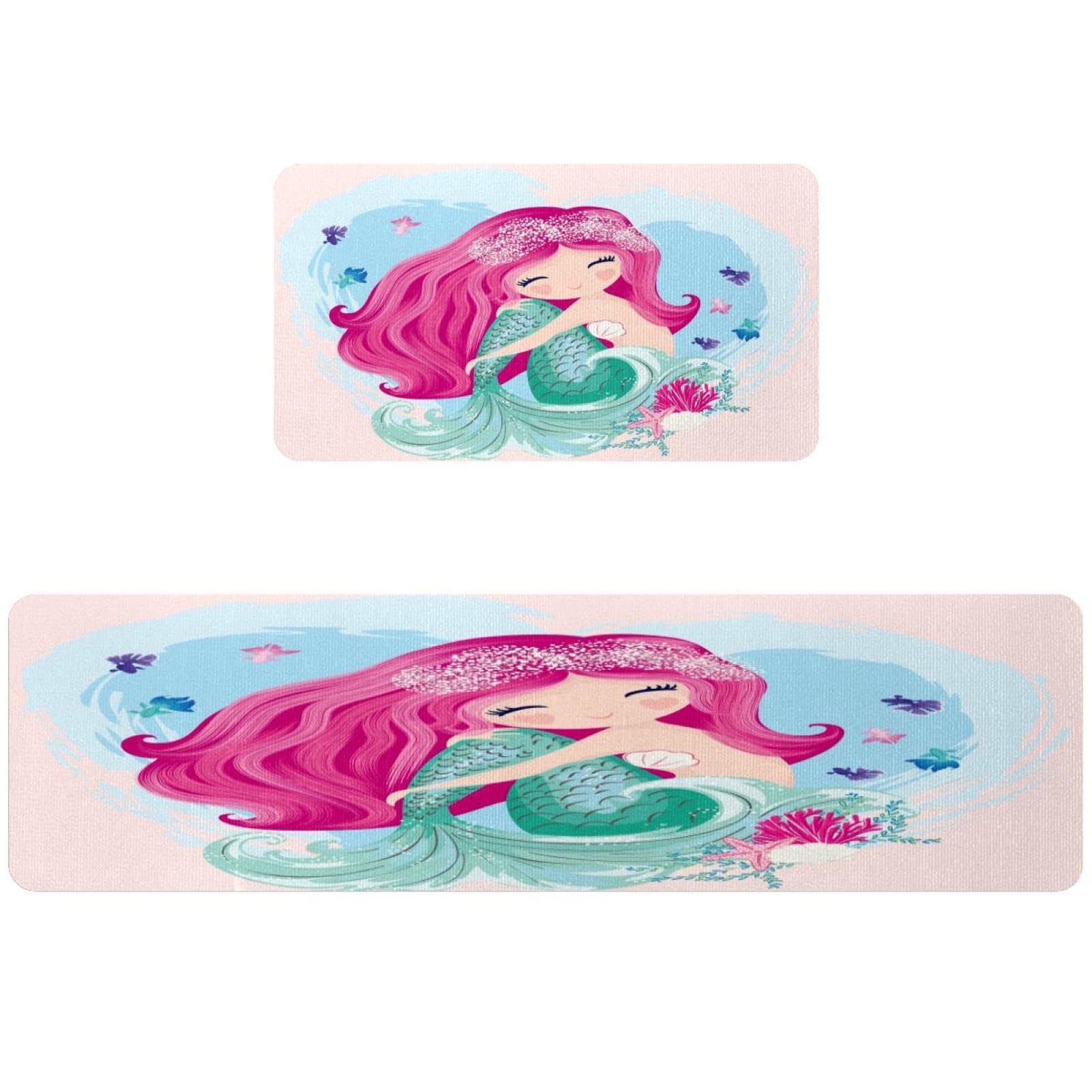 Alfombra de cocina VAPOKF tapete de diseño premium sirena lavable y súper absorbente