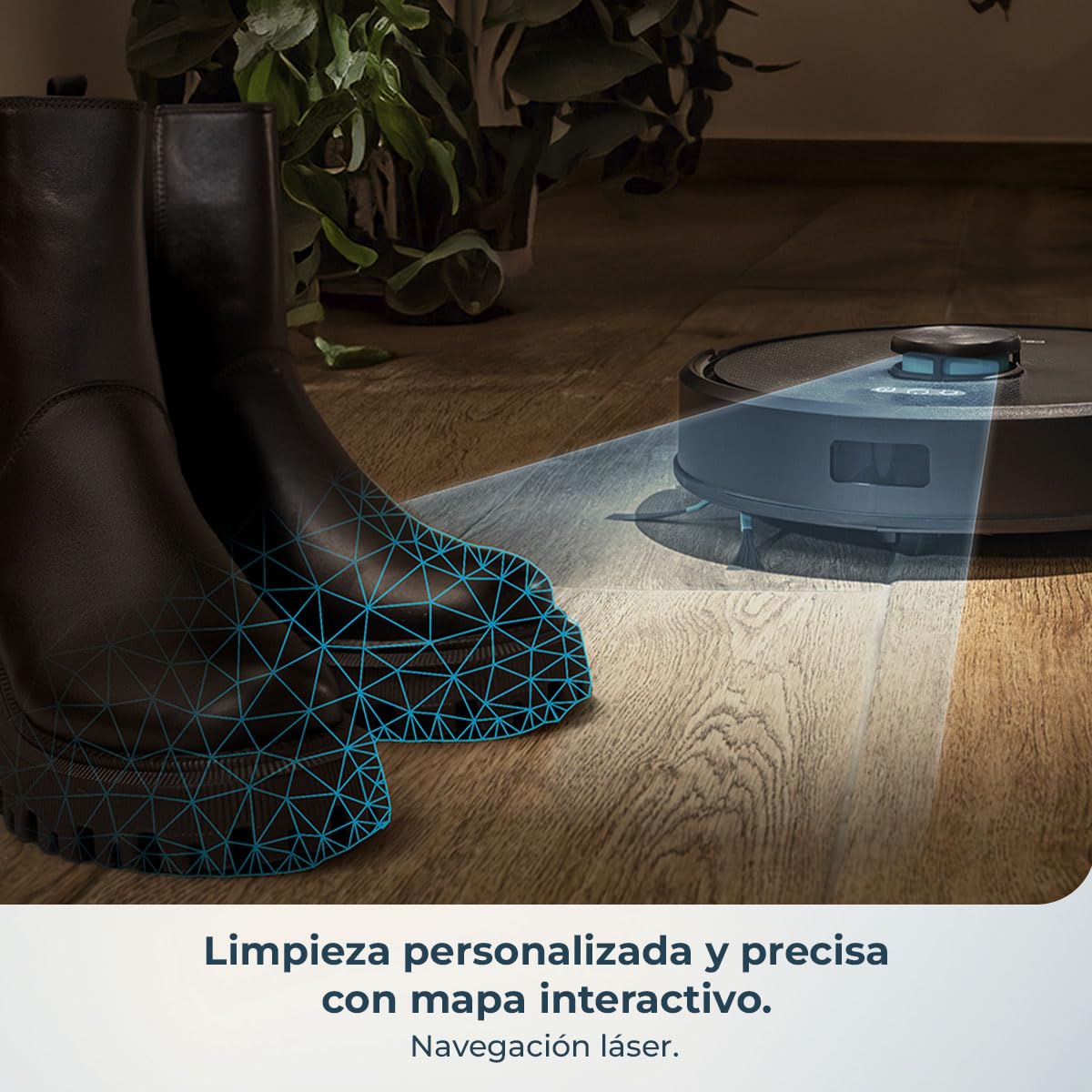 Cecotec Robot Aspirador y Friegasuelos Conga Y50 X-Treme 5000Pa Base Autovaciado 3L Navegación Láser