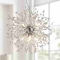 【当日発送】シンデレラ LEDライト Isamacc Dandelion Crystal Chandeliers, 8-Light Small Chrome