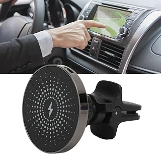 KRODANS Suporte de carregador magnético sem fio para carro, carregador magnético para carro sem fio de 15 W, ímã de montagem na saída de ar, carregador de telefone de carregamento rápido para telefones de carregamento sem fio