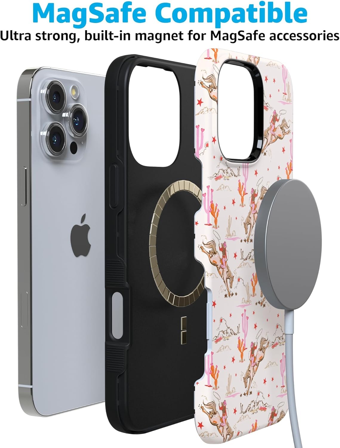 Casely iPhone 16 Pro Max Case | Cowgirl Canyon | FashionPass x Bold Protective Design | Compatible with MagSafe - Image 3