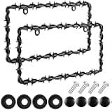 MorningRo 2 Pcs Universal License Plate Frame Plastic Barbed Wire Coconut Design Frame Compatible with Standard License Plate for USA 2 Holes with Screws for Women Men (Black)