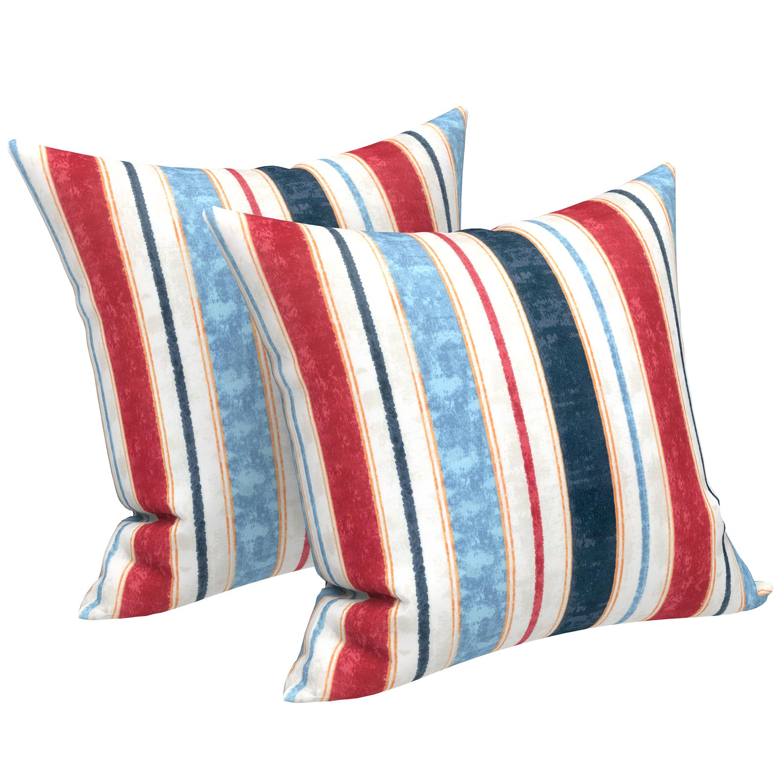 LVTXIII Outdoor/Indoor Throw Pillows, Decorative Throw Pillows with Inserts, 18"x18" Square Pillows for Bed, Couch, Sofa and Patio Furniture, Set of 2