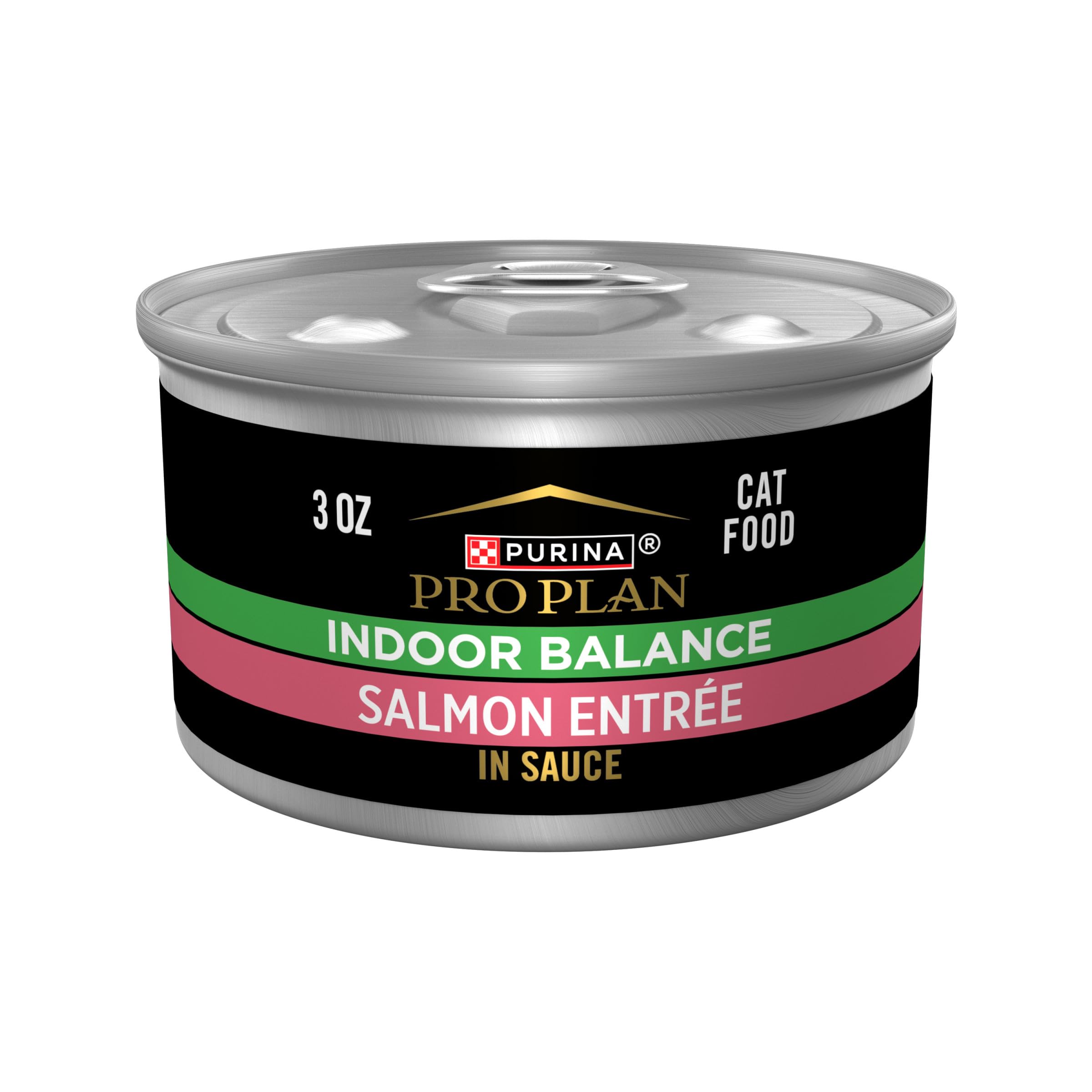 Purina Pro Plan Indoor Cat Food Indoor Balance Grilled Salmon Entree in Sauce - (Pack of 1 ) 3 oz. Pull-Top Cans
