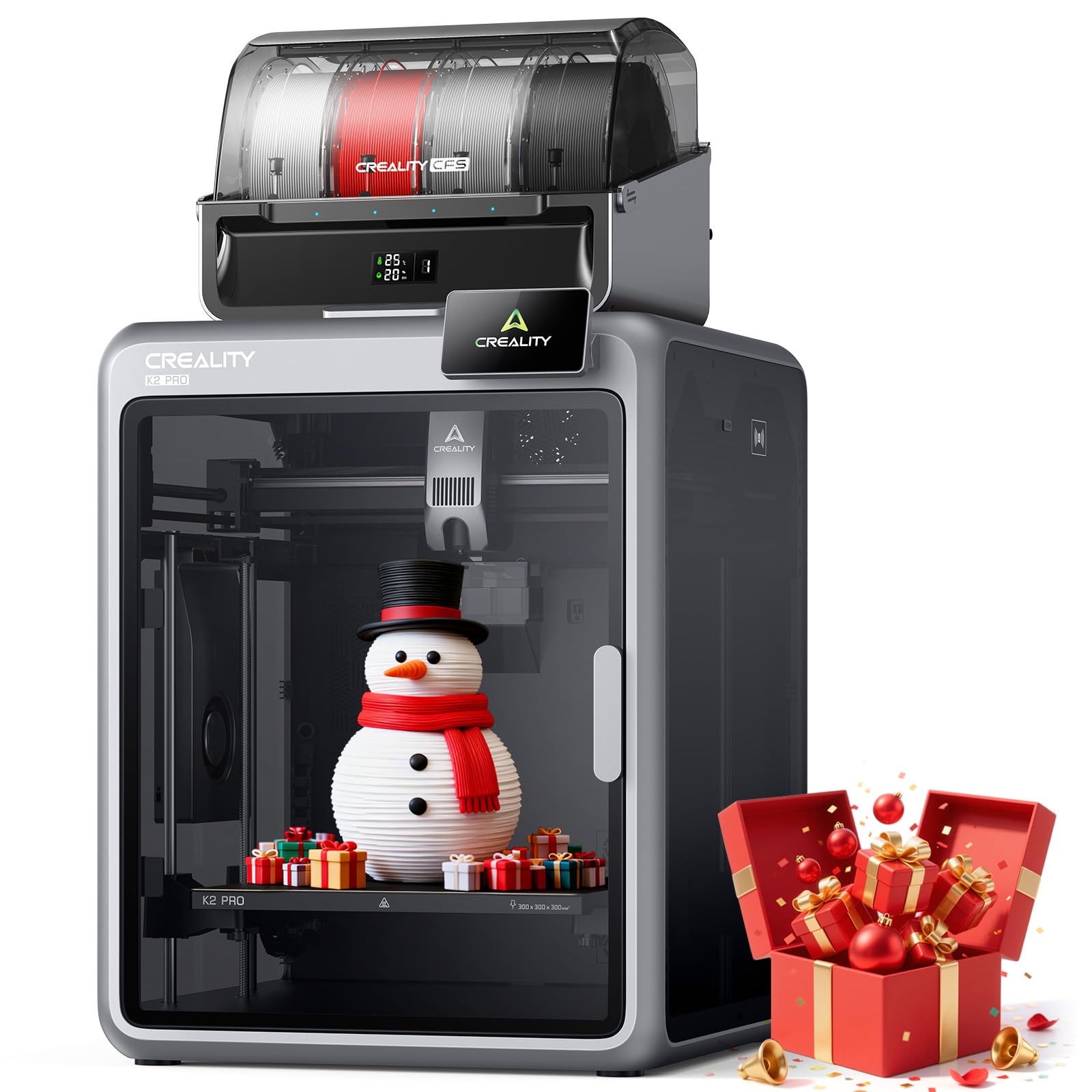 Creality Impresora 3D K2 Pro Combo, Impresora 3D Multicolor con CFS, cámara Dual, Velocidad de impresión de 600 mm/s, extrusora de Transferencia Directa de próxima generación, Volumen de impresión: