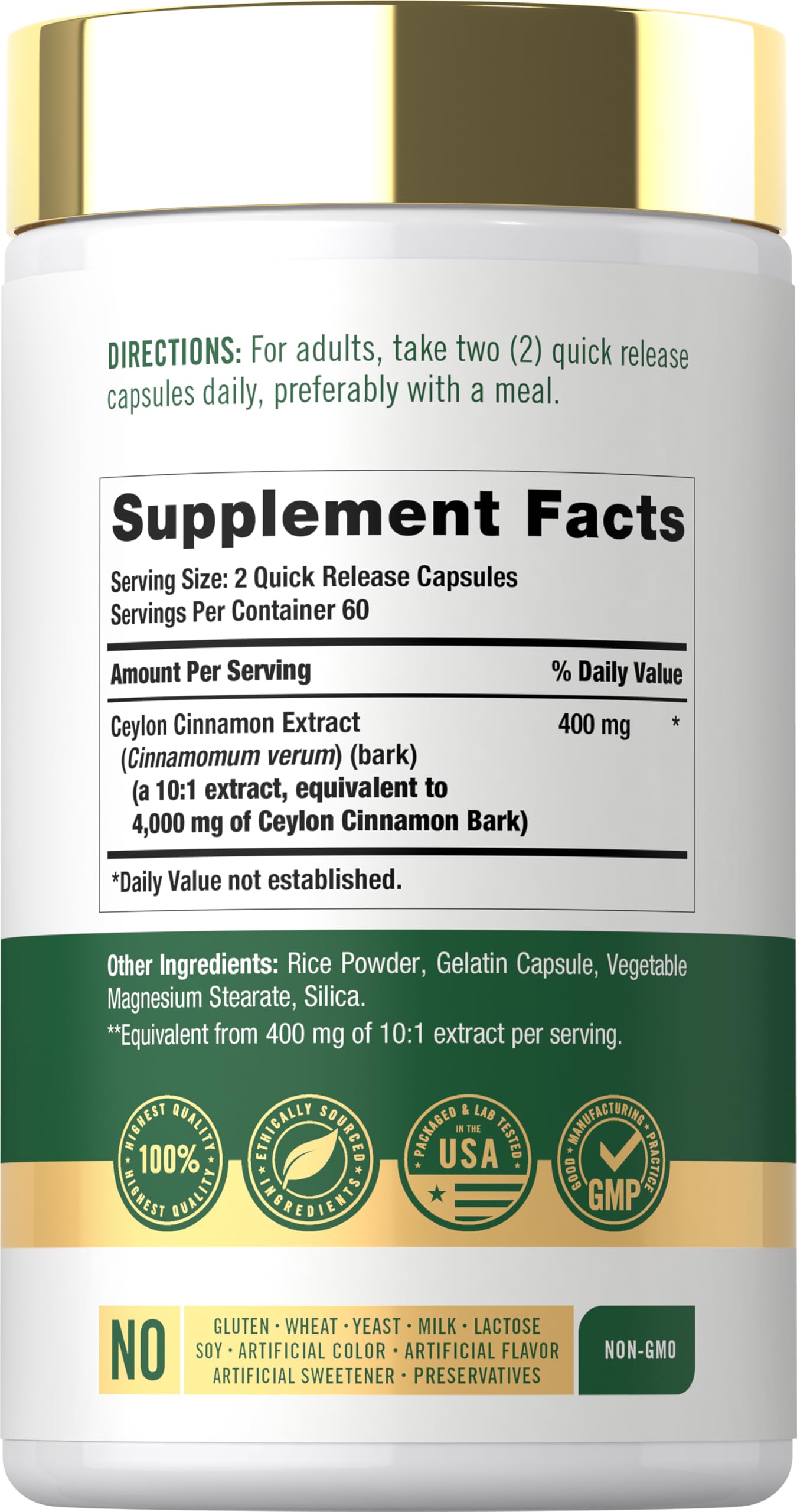Carlyle Ceylon Cinnamon Capsules | 120 Count — Amazon image 2