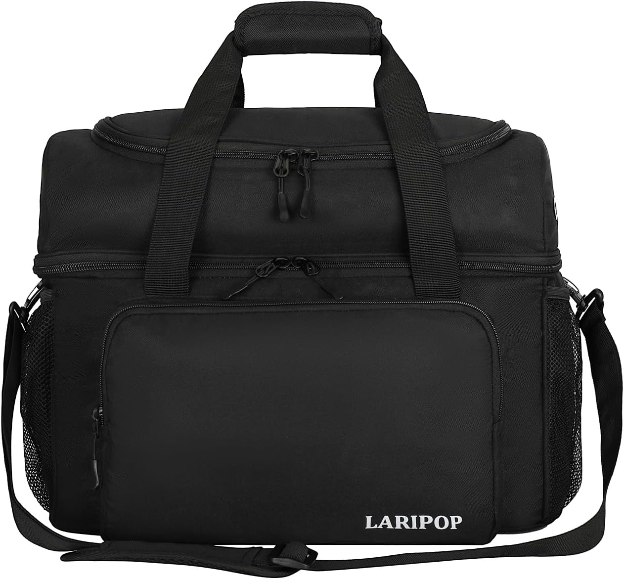 LARIPOP 2 Ball Bowling Bag Double Bowling Ball Carrier with Padded Holder, Shoe Compartment for Men Women Bowling League & Tournament