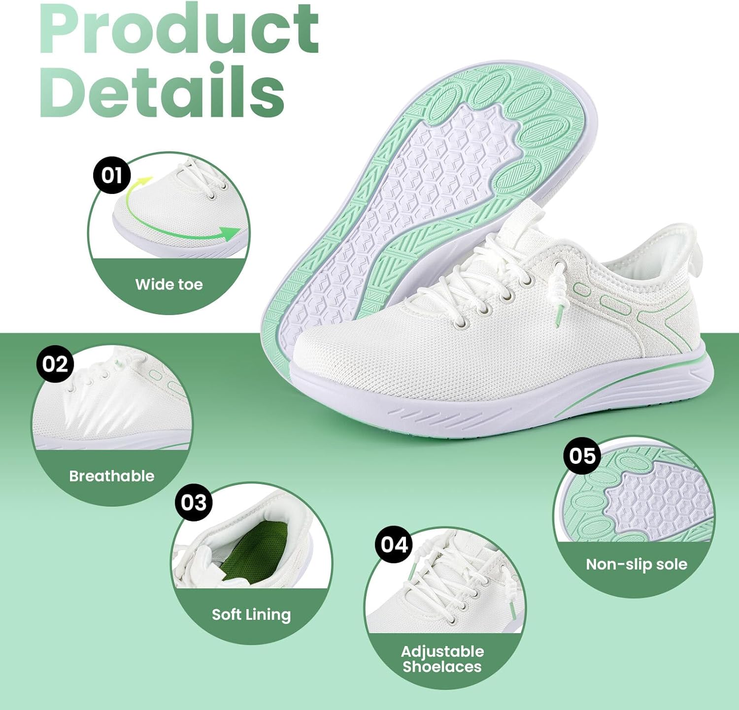 Women's Walking Shoes, Slip-On Wide Width Sneakers with Breathable Mesh and Suede, Women’s Casual Sneakers for Summer Strolls, Running & Casual Outfits