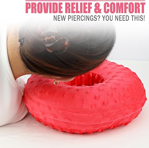Vista 24 de Almohadas de perforación de oreja para dormir de lado con orificio para la oreja, almohadas de perforación CNH, soporte para aliviar el dolor