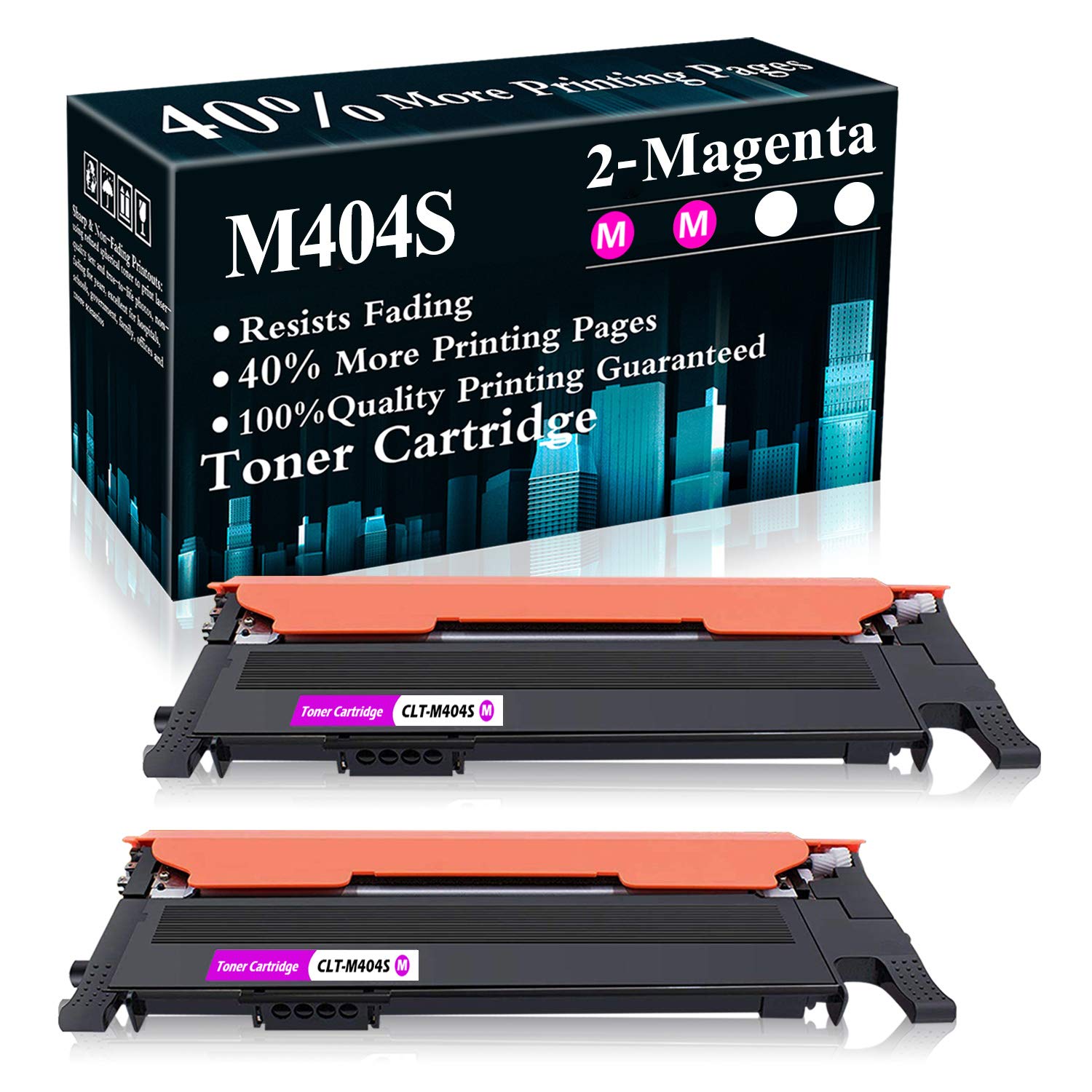2 Magenta Cartridge 404S M404S Toner Cartridge Replacement for Samsung Xpress C430W C430 C480FW C480