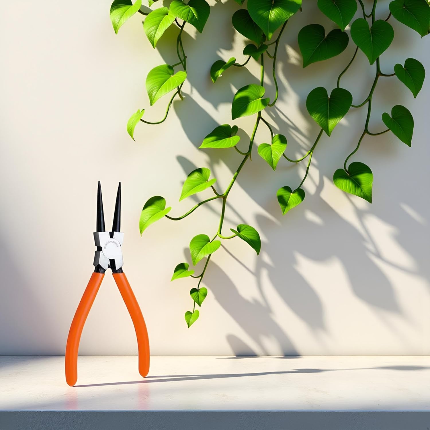 1 Pc Orange Heavy Duty 7" EXTRA Long External Straight Retaining Ring Clip Circlip Removal Plier Snap-Ring Pliers, Slip-Joint Pliers Side-Cutting Pliers Plier Sets Needle-Nose