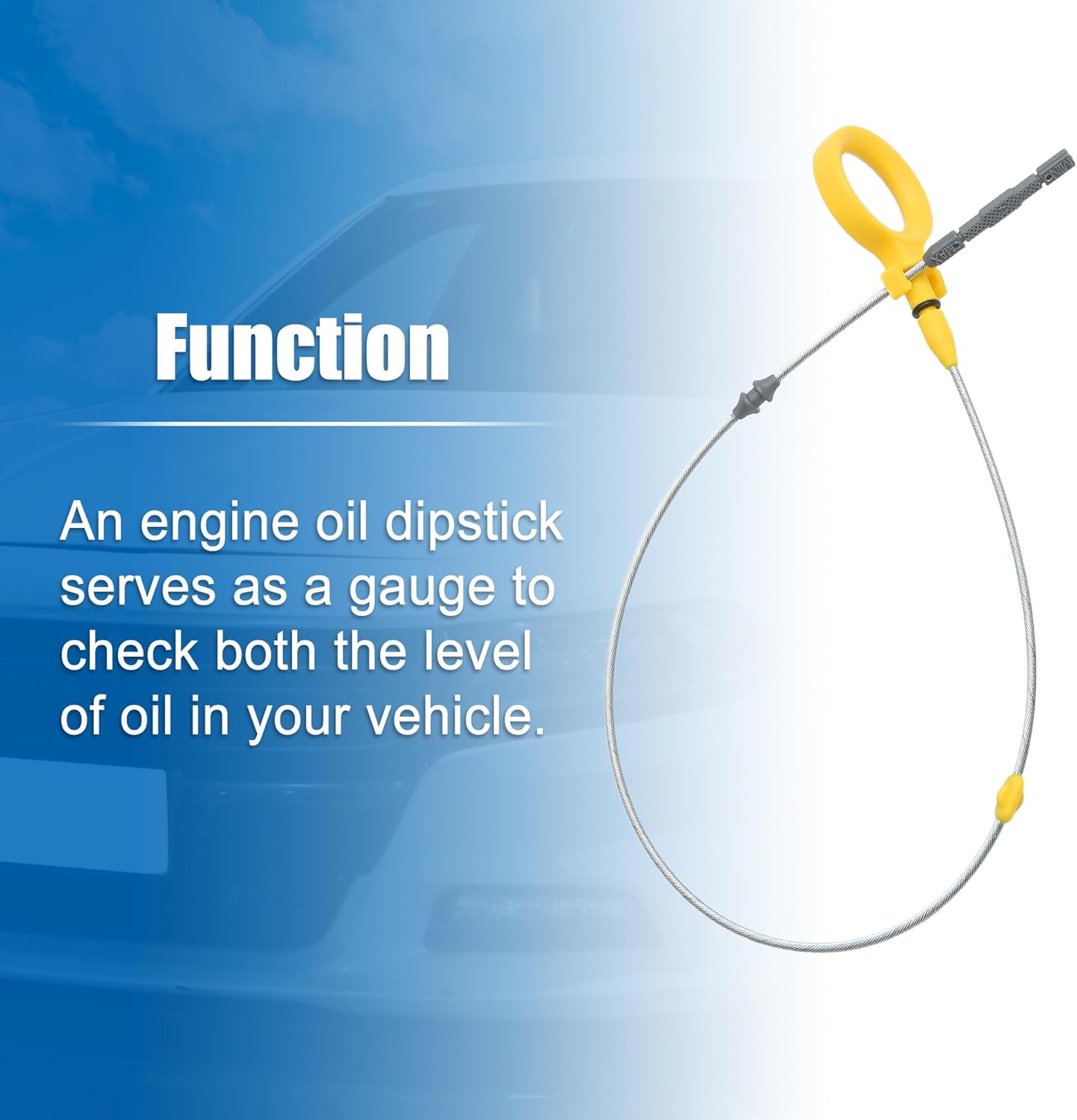 X AUTOHAUX 1 Pcs Engine Oil Dipstick Engine Oil Fluid Level Dipstick for Audi A4 2.0L A/T Quattro Avant Wagon 2005-2008 No.06D115611B