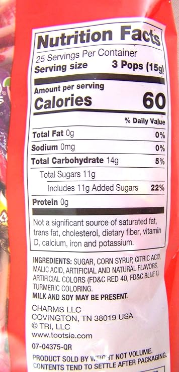 Charms Minipops 18 Assorted Flavor Candy Lollipop Suckers, 75 Count Bag