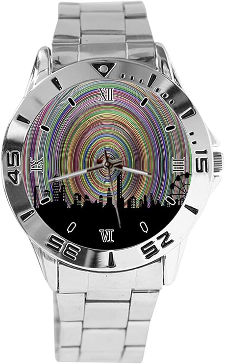 Skyline - Orologio da polso da uomo, sportivo, casual, con cinturino in  acciaio inox, analogico al quarzo : Amazon.it: Orologi