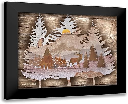 ArtDirect Wargo, Ed 24x20 Black Modern Framed Art Print Titled Great Outdoors I