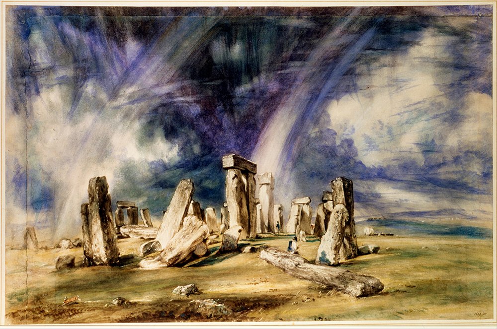 Cuadro de Stonehenge por John Constable impreso en acabado mate premium con marco negro