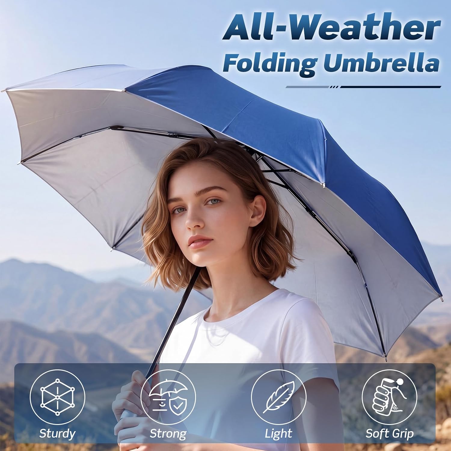 Eccliy 48 Pack Bulk Folding Umbrellas Colorful Windproof Travel Mini Umbrella Pack for Rain Sun, Lightweight Portable Design Compact Folding Umbrella for Men Women