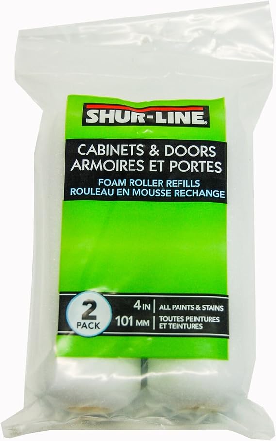 Shur-Line 4940C 4-Inch Foam Mini Roller Refills, 2-Pack
