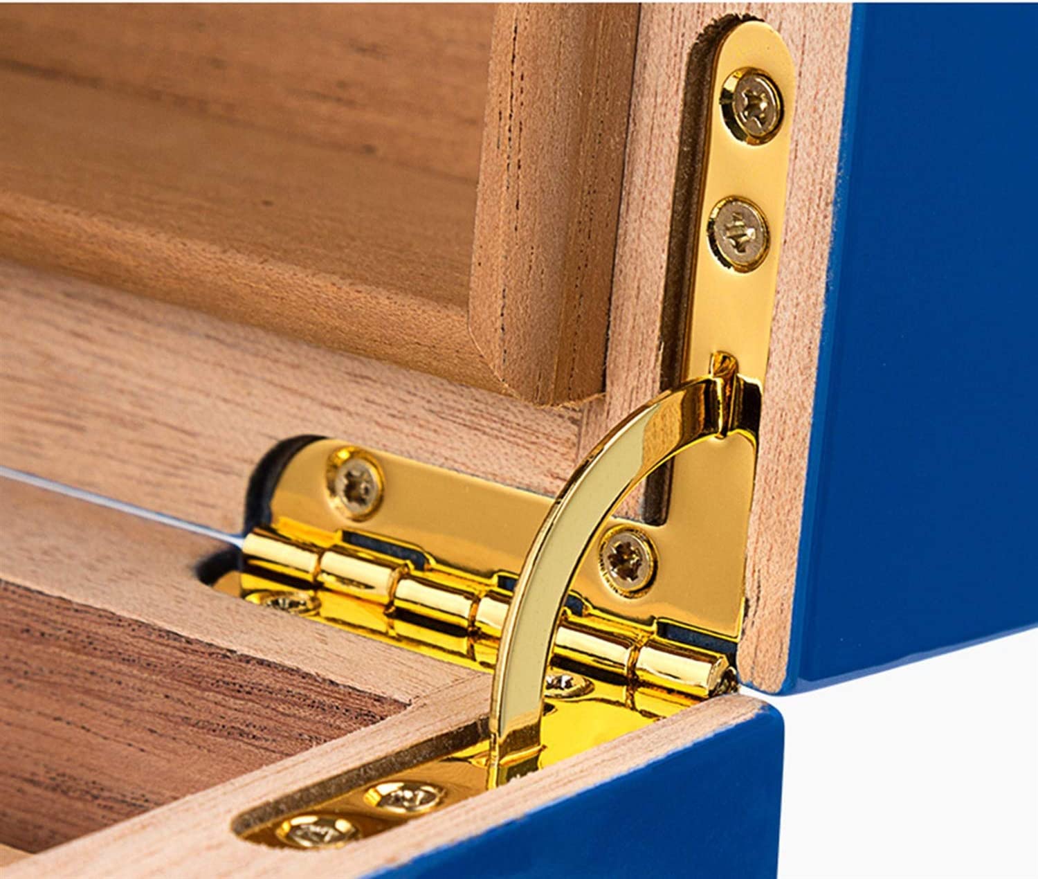 ZUMAHA Humidores Exquisita Caja de cigarros para 75 cigarros, humidificador de cigarros con humidificador de higrómetro, humidificador de diseño de partición Hueca extraíble Personalizado